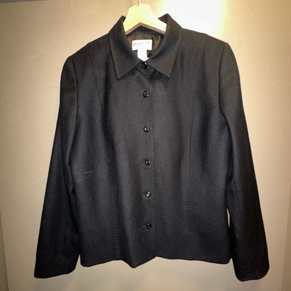 Pendleton Black Wool Button Up Jacket - image 1